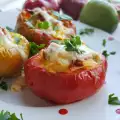 Gefüllte, gebackene Paprika