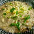 Leichtes Risotto mit zwei Sorten von Pilzen