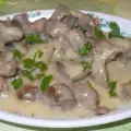 Hähnchenmägen mit Pilz-Knoblauch-Soße