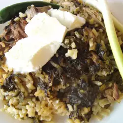 Lamm mit Sauerampfer und Reis