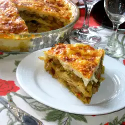 Filoteig-Lasagne mit Schweinefleisch und Gemüse