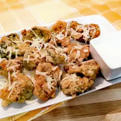 Panierter Brokkoli mit Mozzarella