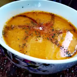Suppe mit Reis ohne Fleisch