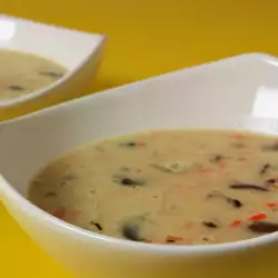 Suppe mit Champignons ohne Fleisch