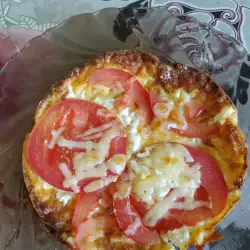 Pizza mit Käse und Backpulver