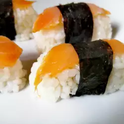 Sushi mit braunem Zucker