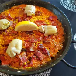 Paella mit Entenfleisch