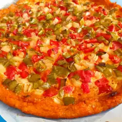 Vegane Pizza mit Kartoffelboden