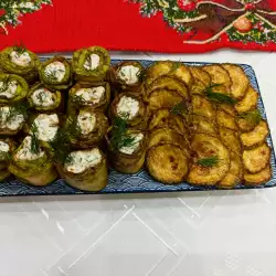 Vorspeise aus Zucchini mit Frischkäse