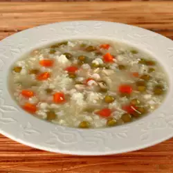 Suppe mit Reis ohne Fleisch
