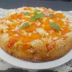 Kuchen mit Aprikosen und Kokosnuss