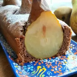 Birnen Dessert mit Puderzucker