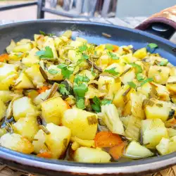 Geschmorte Kartoffeln mit Gemüse