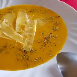 Schweizer Kürbissuppe mit Käse
