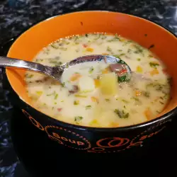 Suppe mit Petersilie