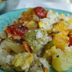 Zucchini mit Reis und Quinoa im Ofen