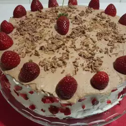 Schoko Dessert mit Erdbeeren