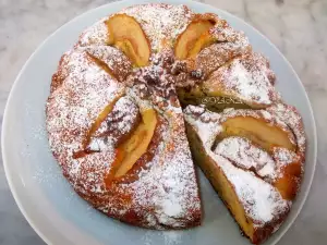 Apfelkuchen mit Walnüssen und Ricotta
