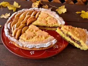 Italienischer Pie mit Äpfeln