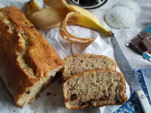 Kuchen mit Banane und Schokolade