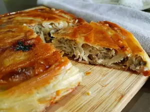 Gelungene Banitsa in der Pfanne
