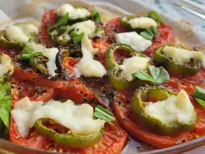 Auflauf mit Burrata und Tomaten