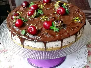 Kirschkäsekuchen mit Schokoglasur