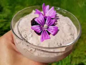 Gesunder Pudding mit Chiasamen und Heidelbeeren