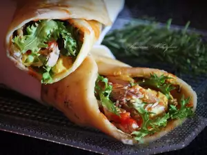 Hausgemachte Döner mit Rindfleisch