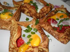 Ei im Pfannkuchen