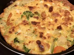Eierauflauf mit Tiefkühlgemüse Mix