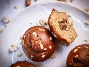 Erdnussmuffins mit Apfelfüllung