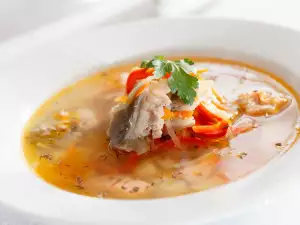 Fischsuppe mit Seehecht