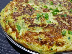 Frittata aus Zucchini und Spinat