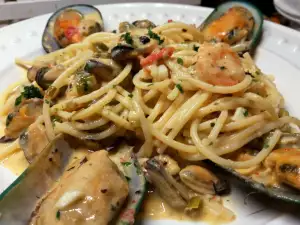 Pasta Frutti di Mare mit französischer Soße