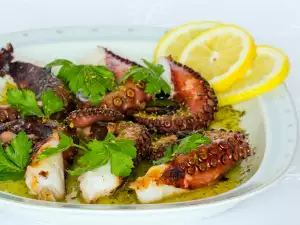 Gekochter Oktopus auf Griechisch