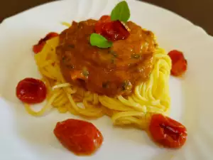 Capellini mit gerösteten Tomaten