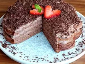 Keto Schokotorte mit Waffeln