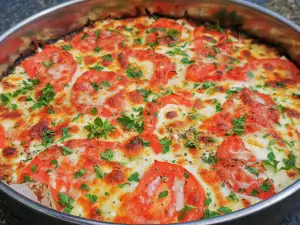 Keto Pizza Margherita mit Zucchiniteig