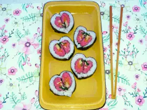 Vegetarisches Herzkimbap