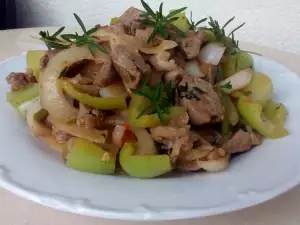 Zartes Kalbfleisch im Wok