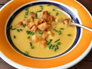 Lauchcremesuppe mit Wurzelgemüse