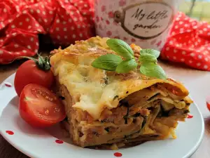 Lasagne mit Spinat und Hackfleisch