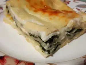 Lasagne mit Gorgonzola und Spinat