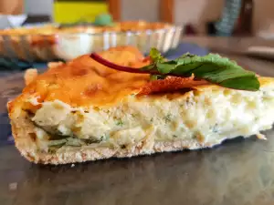 Quiche mit Rote Bete Blättern