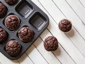 Brownie Muffins mit Süßkartoffeln