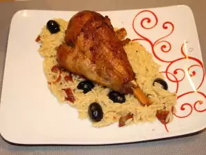 Putenkeule mit Orzo Nudeln