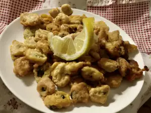 Leicht panierte Muscheln