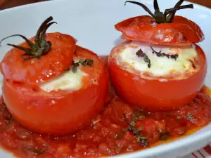 Gebackene Tomaten mit Eier