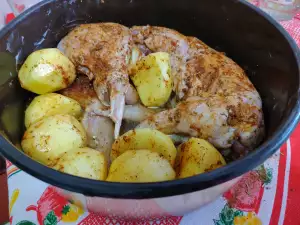 Kaninchen im Ganzen gebacken